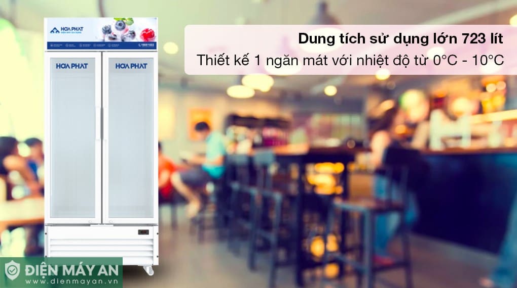 Tủ mát trưng bày Hòa Phát 723 lít HSR D6723